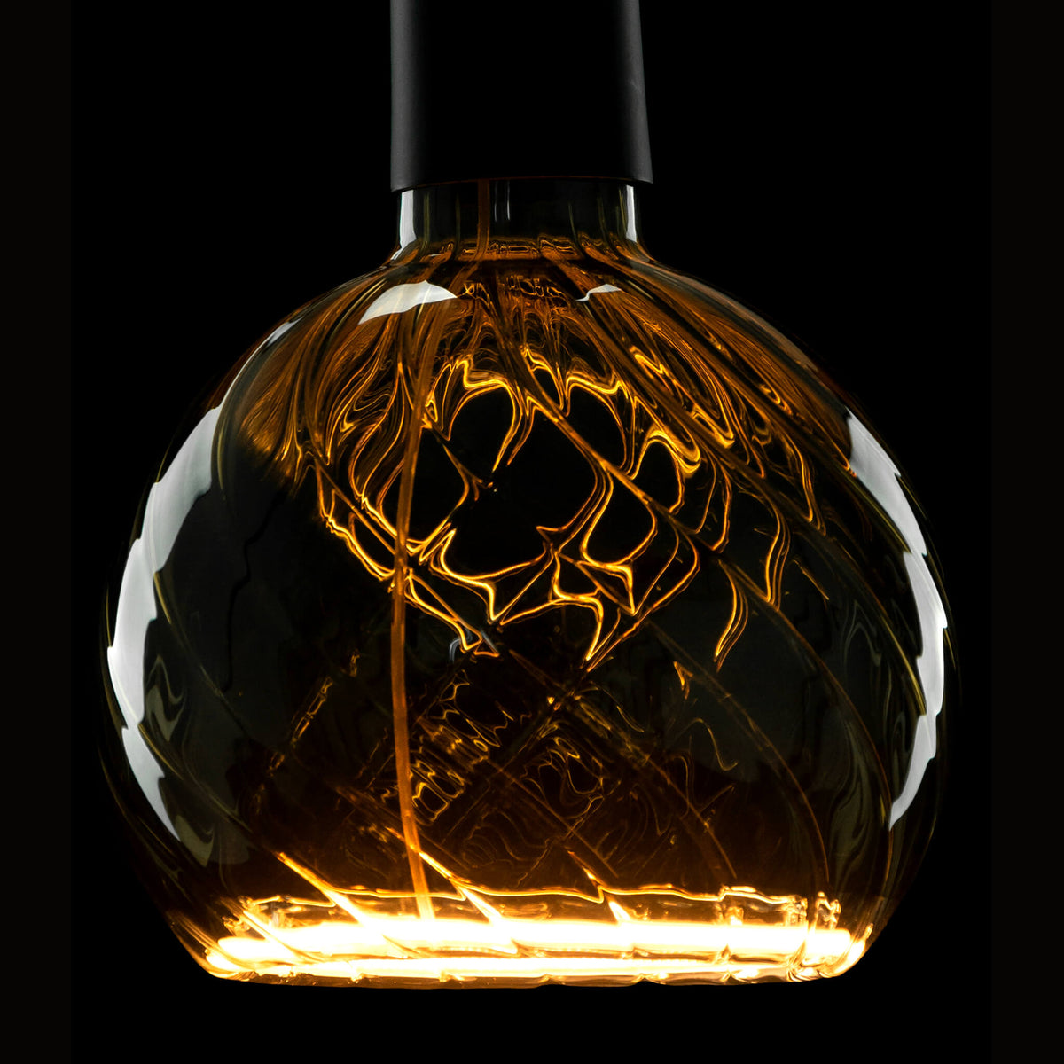 SEGULA LED Floating Globe 150 twisted smokey grau – E27, 6 W, 1.900 K, dimmbar – Bild 2