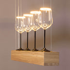 SEGULA Hängeleuchte VINO oiled oak wood – E27, 4x E27, 1m Kunststoffkabel transparent – Bild 2