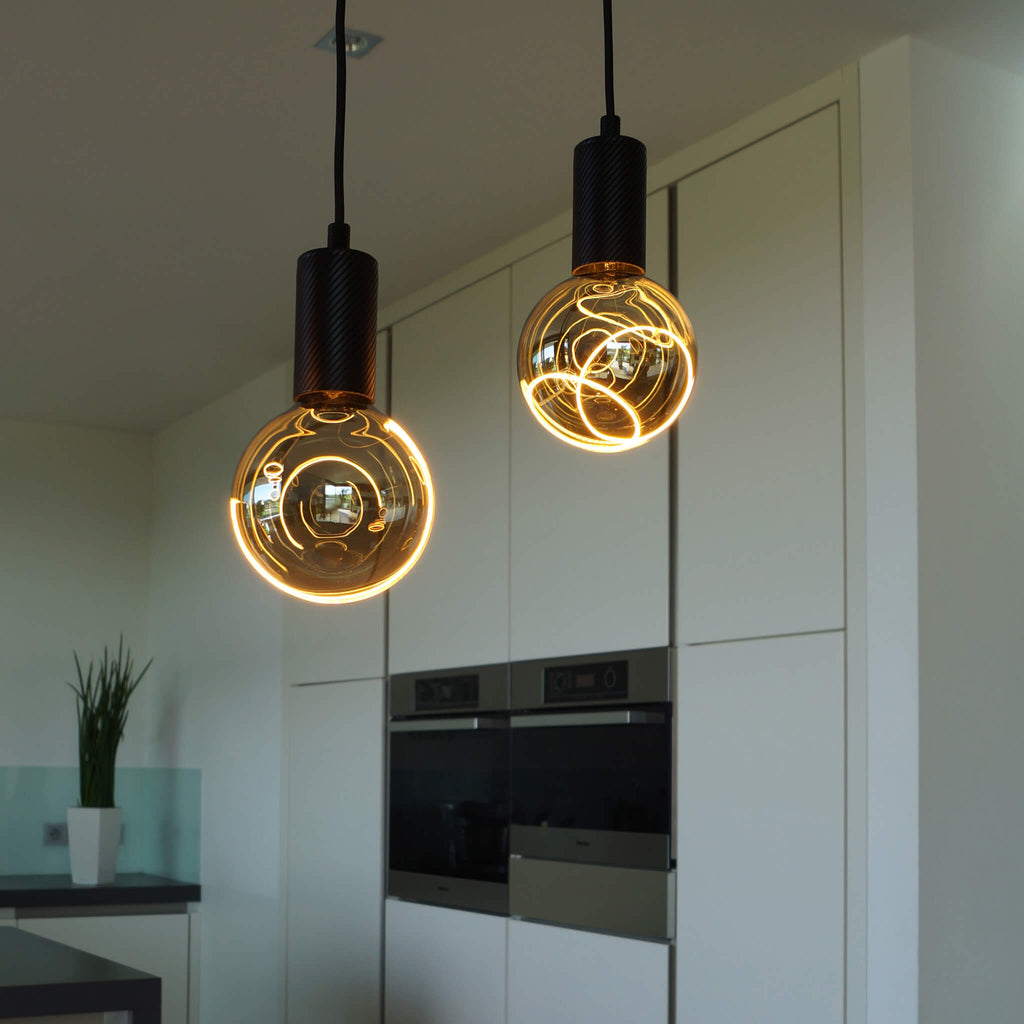 SEGULA LED Illusion Globe 125 crescent slanting smokey grau – E27, 6 W, 1.900 K, dimmbar – Bild 4