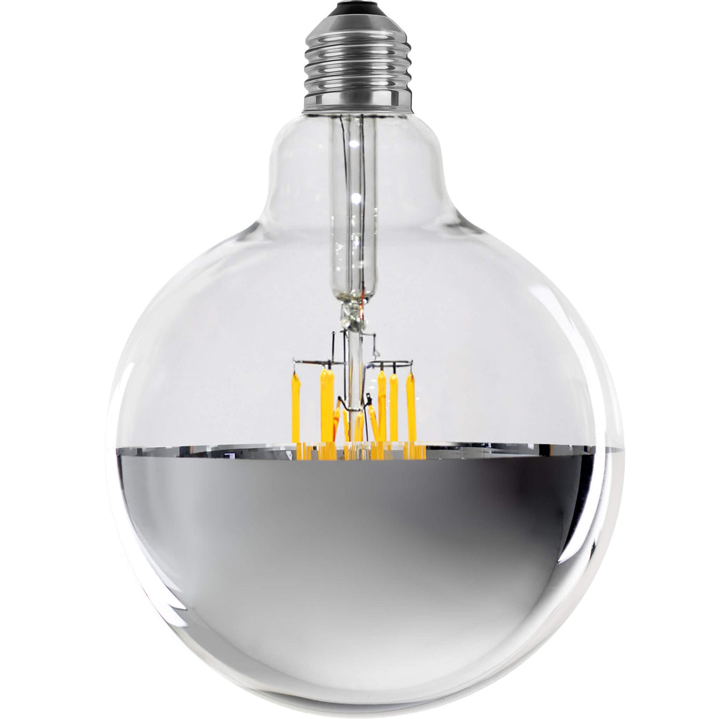 SEGULA LED Globe 125 Spiegelkopf silber – E27, 6,5 W, 2.700 K, dimmbar – Bild 1