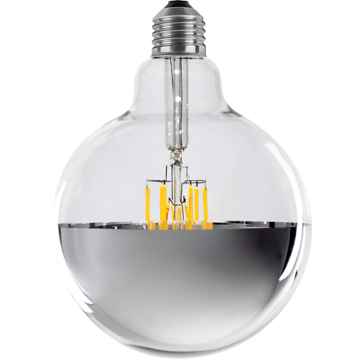 SEGULA LED Globe 125 Spiegelkopf silber – E27, 6,5 W, 2.700 K, dimmbar – Bild 1