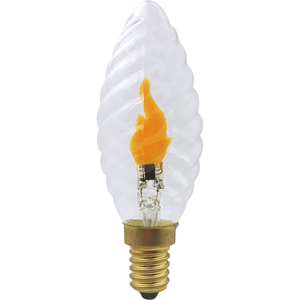 SEGULA LED Kerze Fire Flame Twisted klar – E14, 0,2 W, 1.800 K – Bild 1