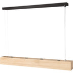 SEGULA Hängeleuchte VINO oiled oak wood – E27, 4x E27, 1m Kunststoffkabel transparent – Bild 1