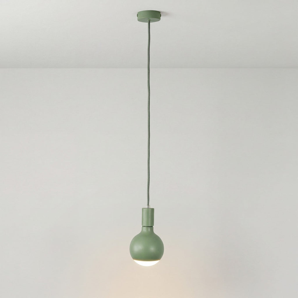 Filotto Metallico Pendelleuchte mit Glühbirne Lucia - Grün