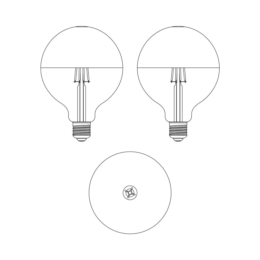 Glühbirne LED Maria G125 4,8W 806 lm E27 2700K dimmbar - Rot – Ansicht 4