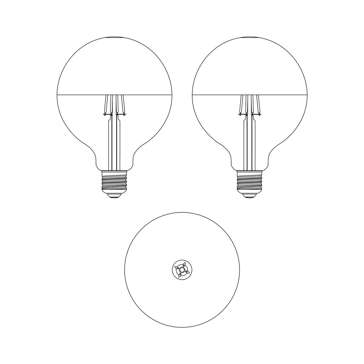 Glühbirne LED Maria G125 4,8W 806 lm E27 2700K dimmbar - Rot – Ansicht 4