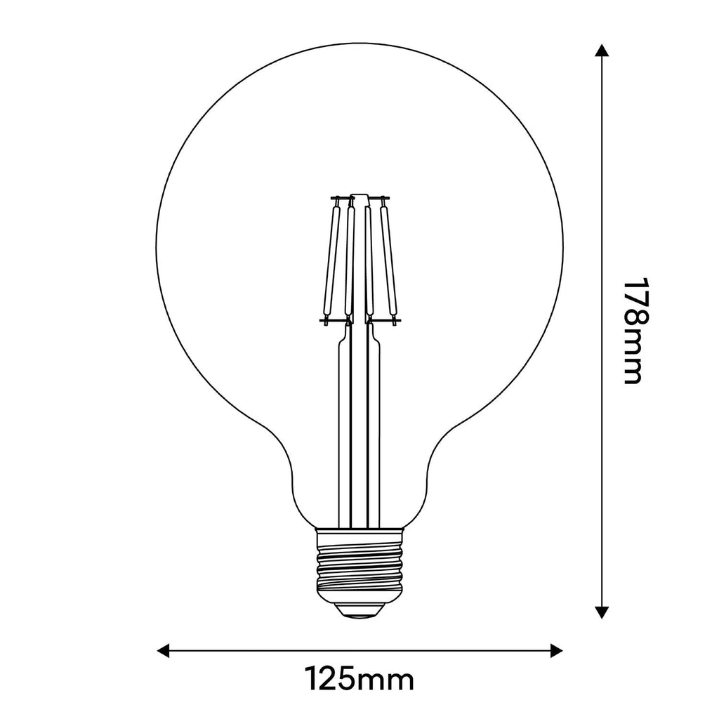 LED-Glühbirne Tattoo Pop Heart G125 4,5 W 470 lm E27 2700K Dimmbar - Rot – Ansicht 3