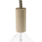 Holz-Lampenfassung E27 für XL-Kordel – Neutral