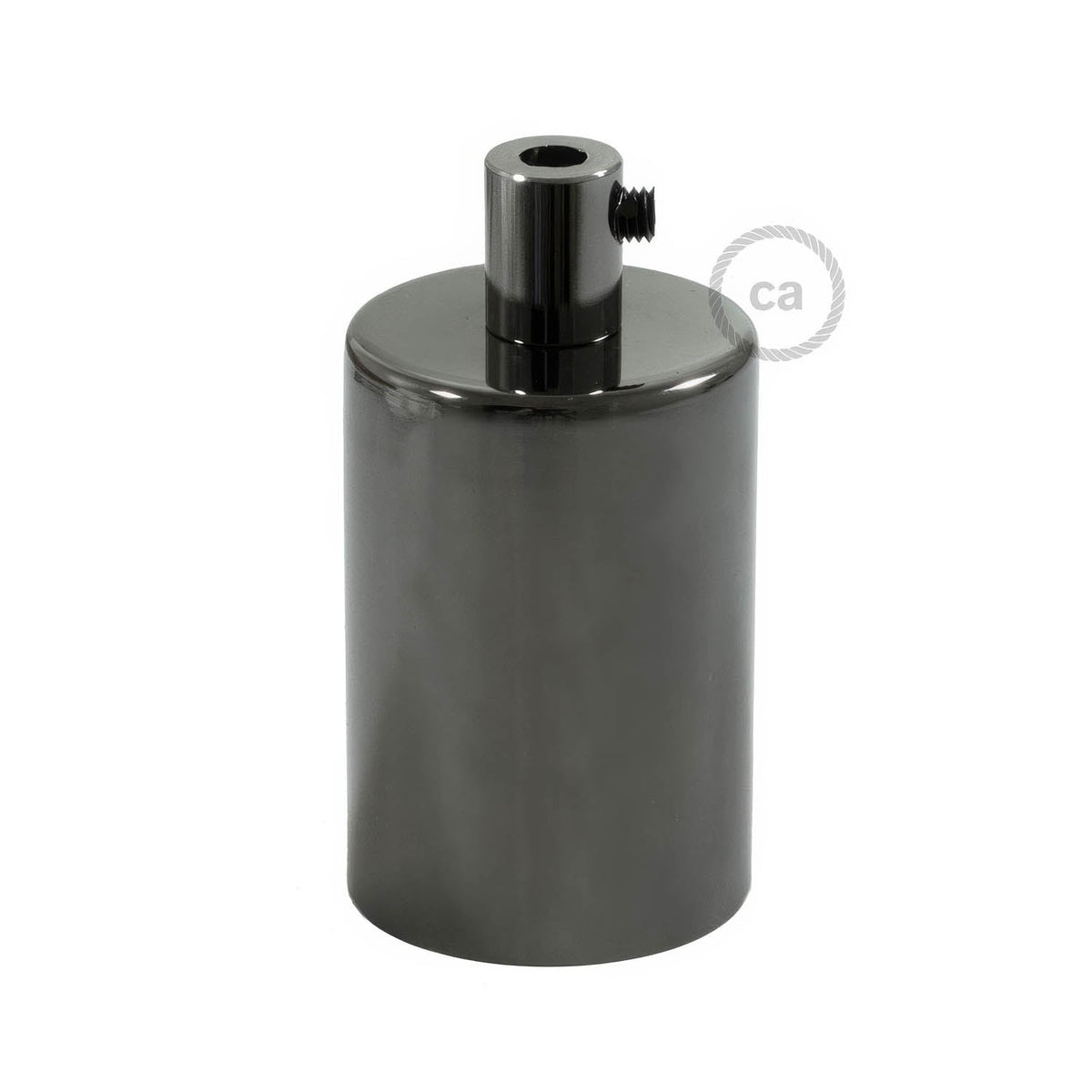 Kit Lampenfassungen E27 zylindrisch aus Metall – Perlschwarz – Ansicht 7