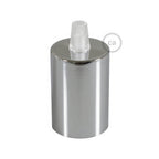 Zylindrisches Lampenfassungen-Set E27 aus Metall - Chrom – Ansicht 3