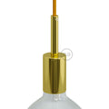 Kit E27 Metallzylinder-Fassung mit 7 cm Zugentlastung – Messing