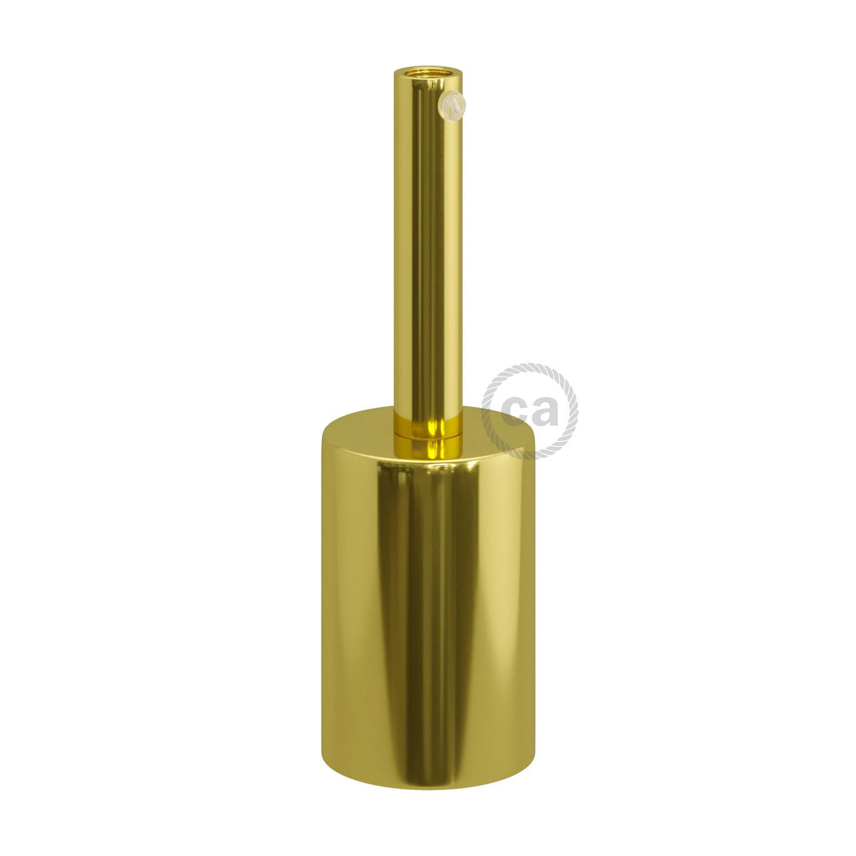 Kit E27 Metallzylinder-Fassung mit 7 cm Zugentlastung – Messing – Ansicht 3