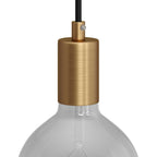 Lampenfassungen-Set E27 zylindrisch aus Metall – Satin-Bronze – Ansicht 5