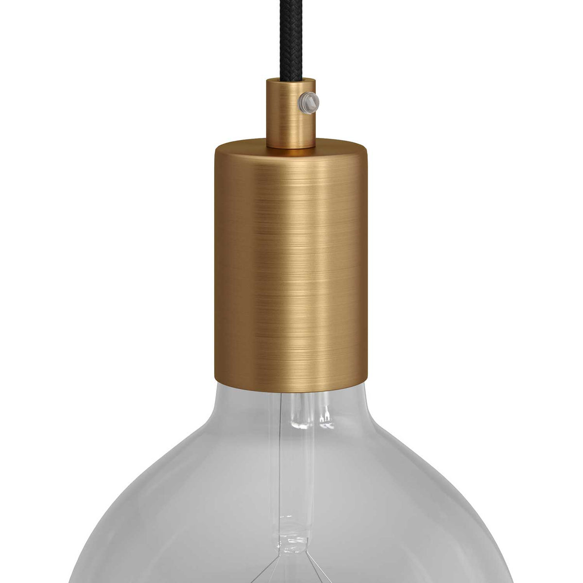 Lampenfassungen-Set E27 zylindrisch aus Metall – Satin-Bronze – Ansicht 5