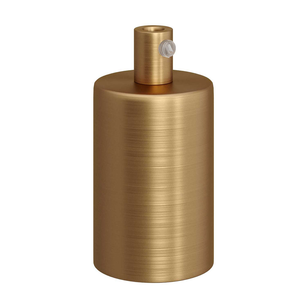 Lampenfassungen-Set E27 zylindrisch aus Metall – Satin-Bronze – Ansicht 7