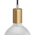 Lampenfassungen-Set E27 zylindrisch aus Metall – Satin-Bronze