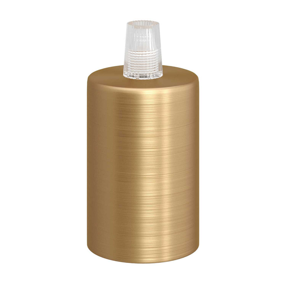 Lampenfassungen-Set E27 zylindrisch aus Metall – Satin-Bronze – Ansicht 3
