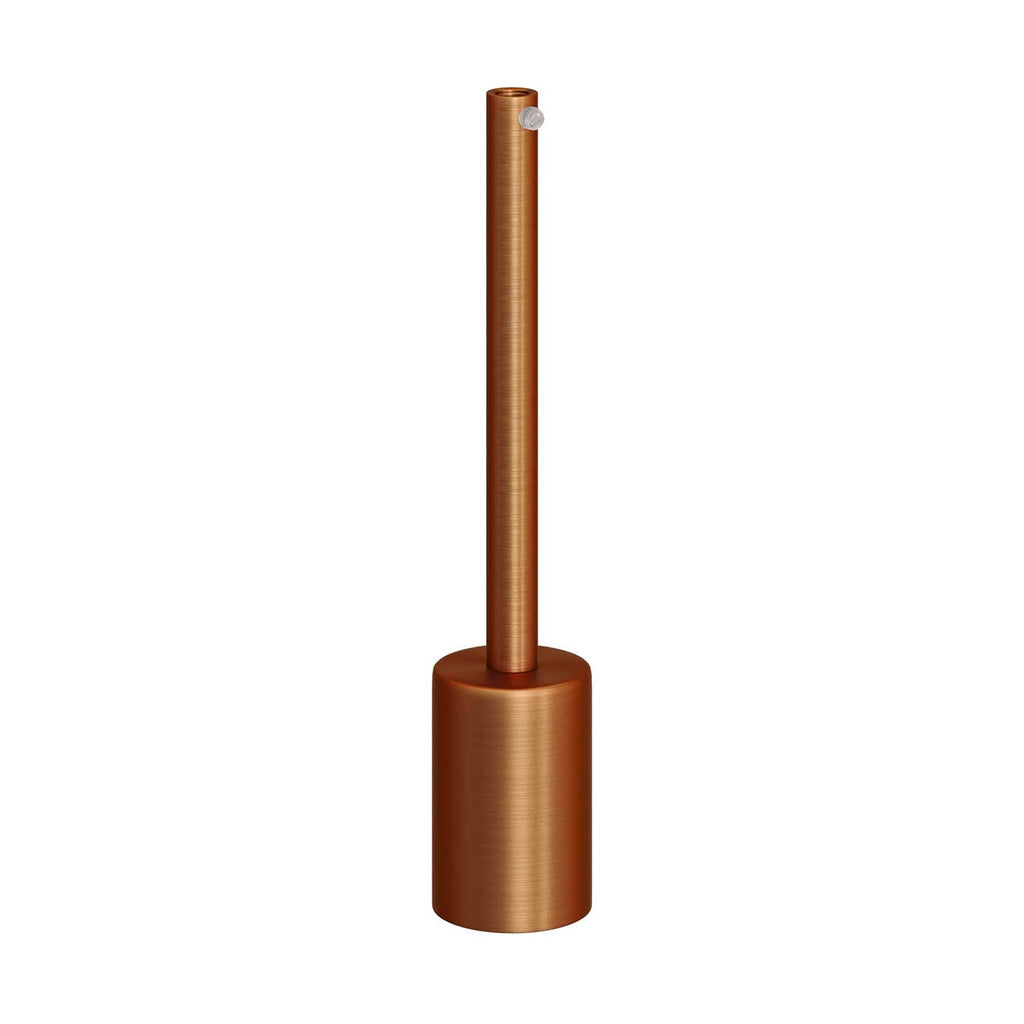 E27-Fassungs-Kit, zylindrisch aus Metall, mit 15 cm Zugentlastung – Satiniertes Kupfer – Ansicht 3