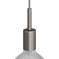 Zylindrisches E27-Lampenfassungskit aus Metall mit 7 cm Zugentlastung - Satiniertes Titan