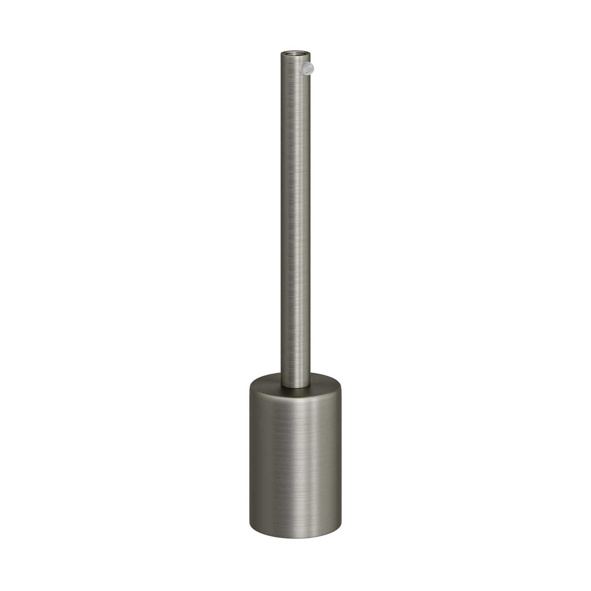 Zylindrisches E27 Lampenfassung-Kit aus Metall mit 15 cm Kabelverschraubung – Satiniertes Titan – Ansicht 3