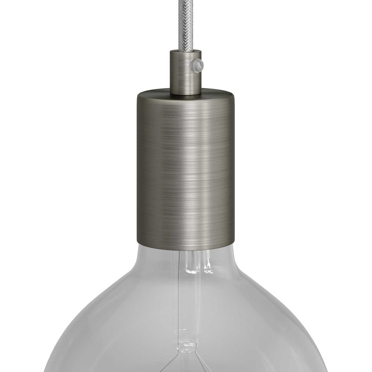 Zylindrisches E27 Lampenfassungskit aus Metall – Satin-Titan – Ansicht 5