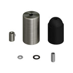 Zylindrisches E27 Lampenfassungskit aus Metall – Satin-Titan – Ansicht 6