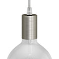 Zylindrisches E27 Lampenfassungskit aus Metall – Satin-Titan