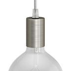 Zylindrisches E27 Lampenfassungskit aus Metall – Satin-Titan