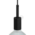 Kit zylindrische E27-Metallfassung mit 7 cm Zugentlastung – Schwarz