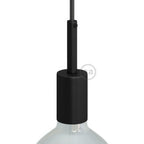 Kit zylindrische E27-Metallfassung mit 7 cm Zugentlastung – Schwarz