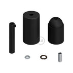 Kit zylindrische E27-Metallfassung mit 7 cm Zugentlastung – Schwarz – Ansicht 2