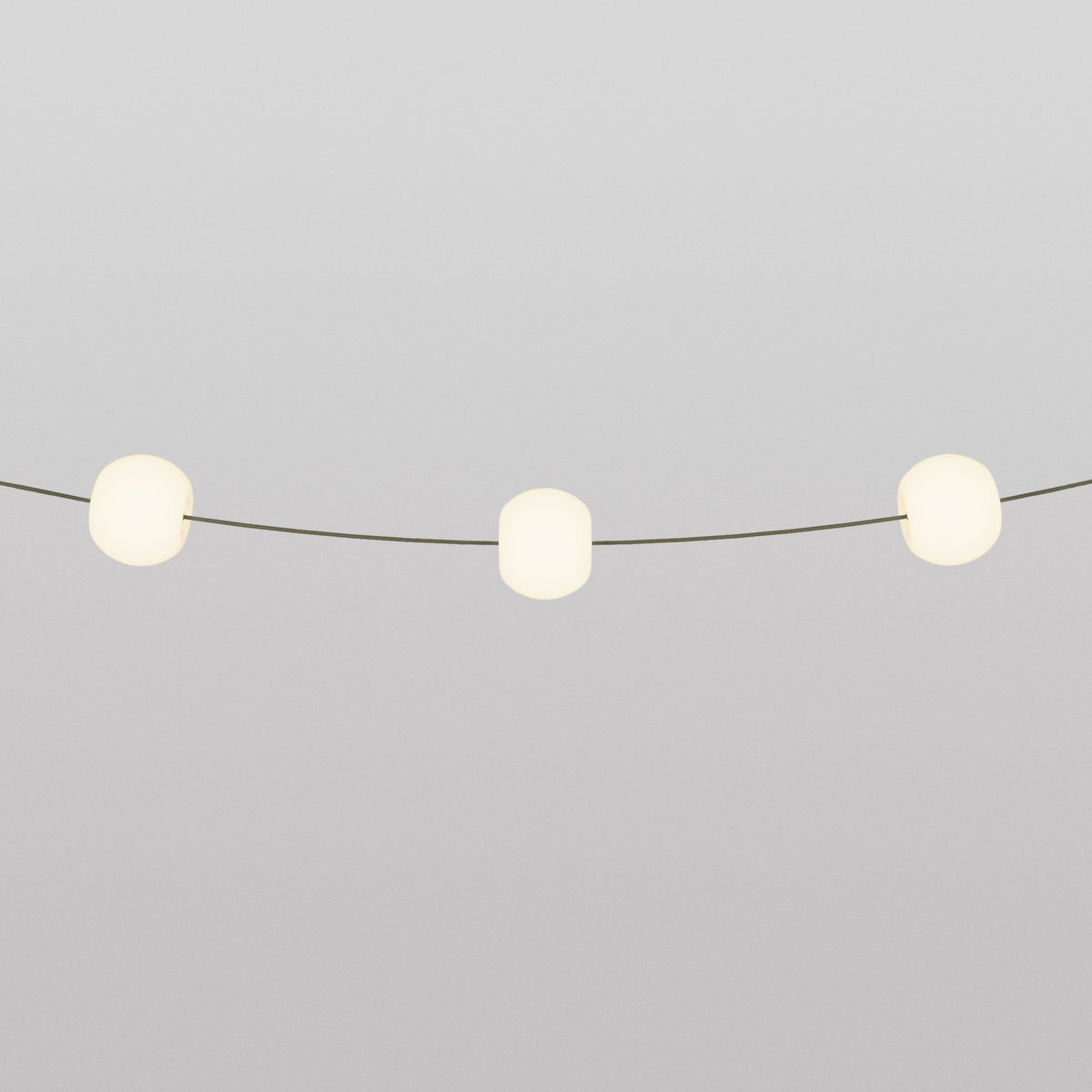 Lichterkette 3 Lichtpunkte für den Außenbereich IP67 Olivgrün - Marina3 Cherry