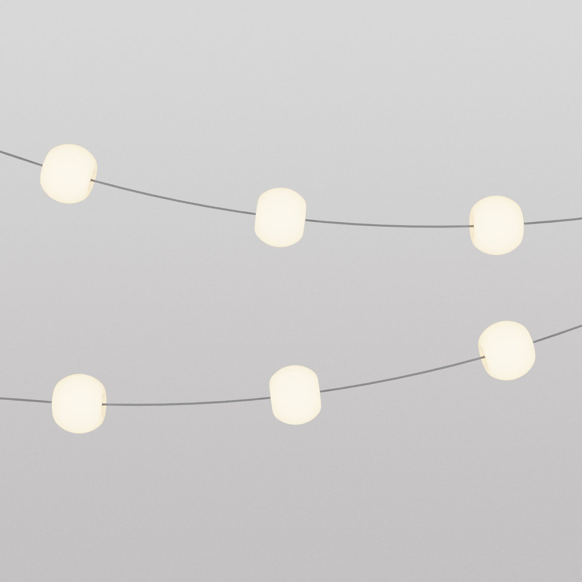Lichterkette 6 Lichtpunkte für Außenbereich IP67 Grau - Marina6 Cherry