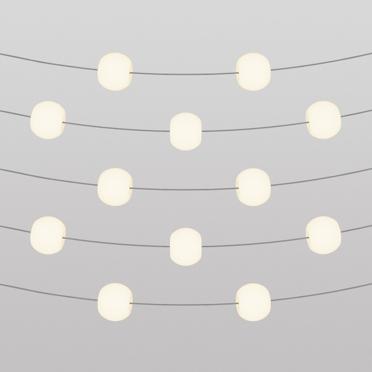 Lichterkette 12 Lichtpunkte für Außenbereich IP67 Grau - Marina12 Cherry