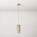 Pendelleuchte mit Holz-Lampenschirm für Tub-E27 Spot