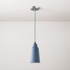 Pendelleuchte komplett mit Textilkabel, Lampenschirm Flasche aus Keramik und Metalldetails – Gestreift Avion
