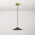 Pendelleuchte komplett mit Textilkabel, Swing-Schirm und Metall-Details – Schwarz
