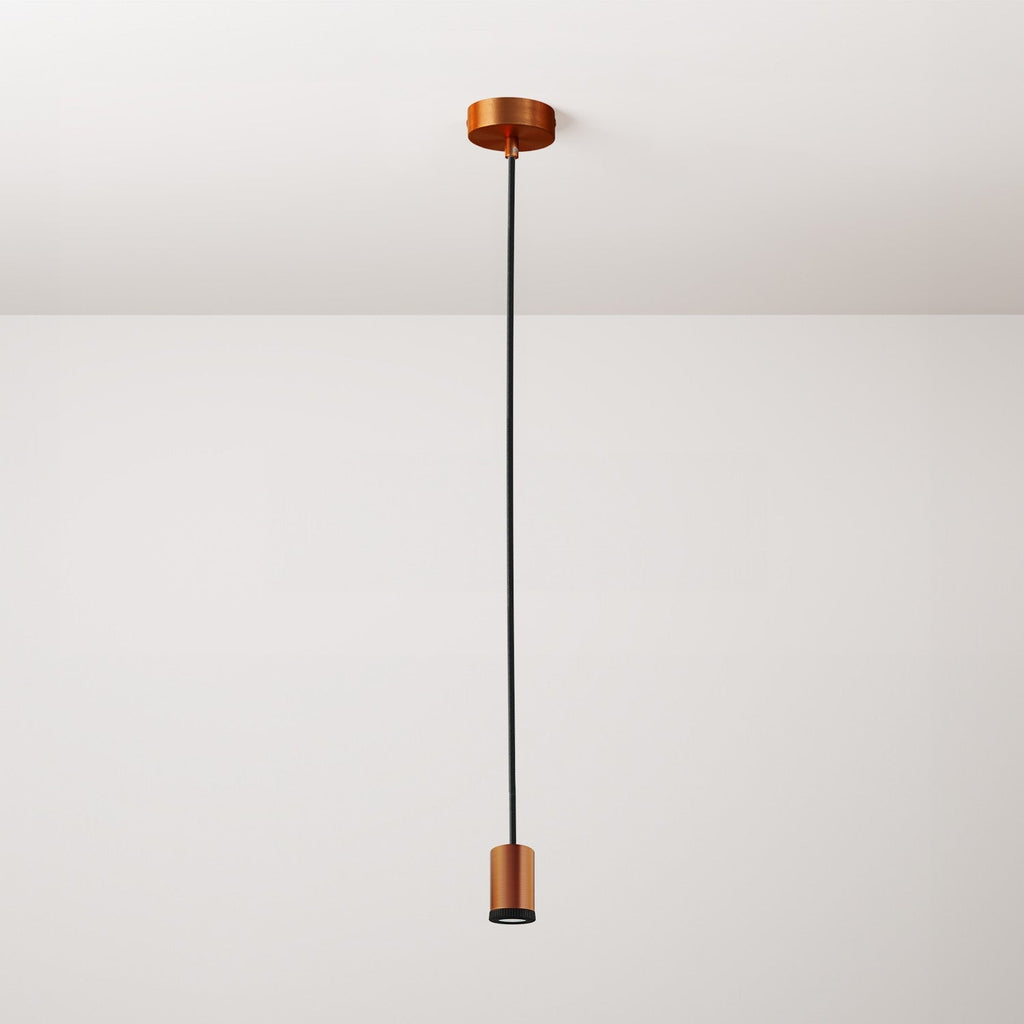 Pendelleuchte mit Einzelscheinwerfer Mini Spotlight GU1d0 – Kupfer satiniert