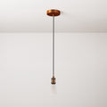 Pendelleuchte komplett mit geflochtenem Textilkabel und Aluminium-Fassung – Satin-Kupfer