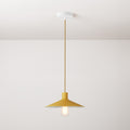 Pendelleuchte komplett mit Textilkabel, Lampenschirm Swing Pastel und Metall-Details – Senfgelb