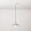 Pendelleuchte mit Textilkabel, Swing-Pastel-Schirm und Metall-Finish – Zuckerblau