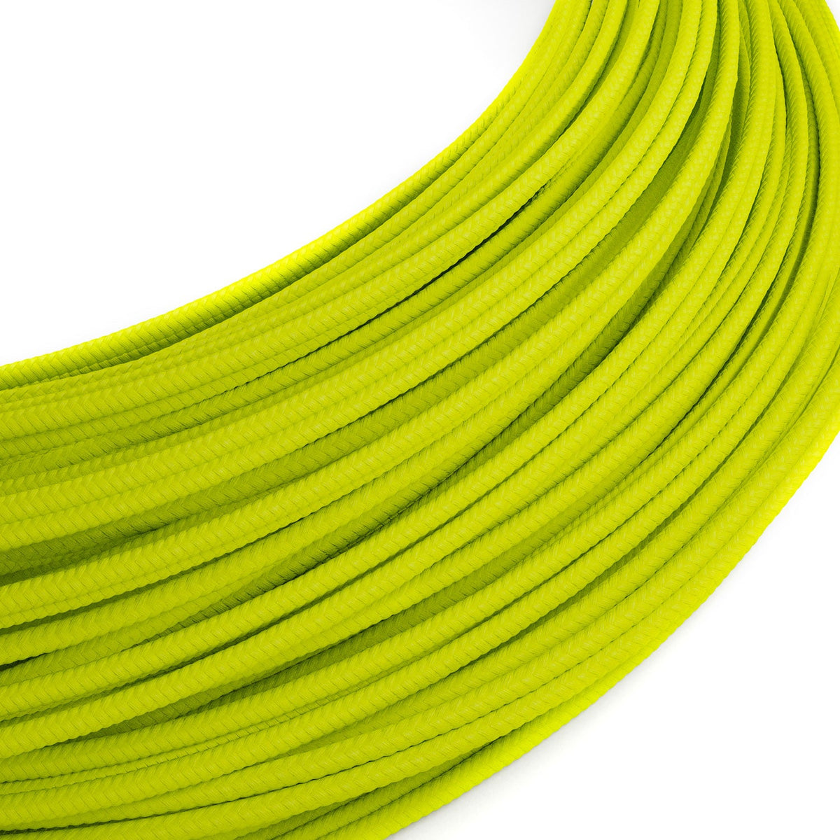 Extra-Low-Voltage-Textilkabel mit Stoffummantelung Gelb Fluo RF10