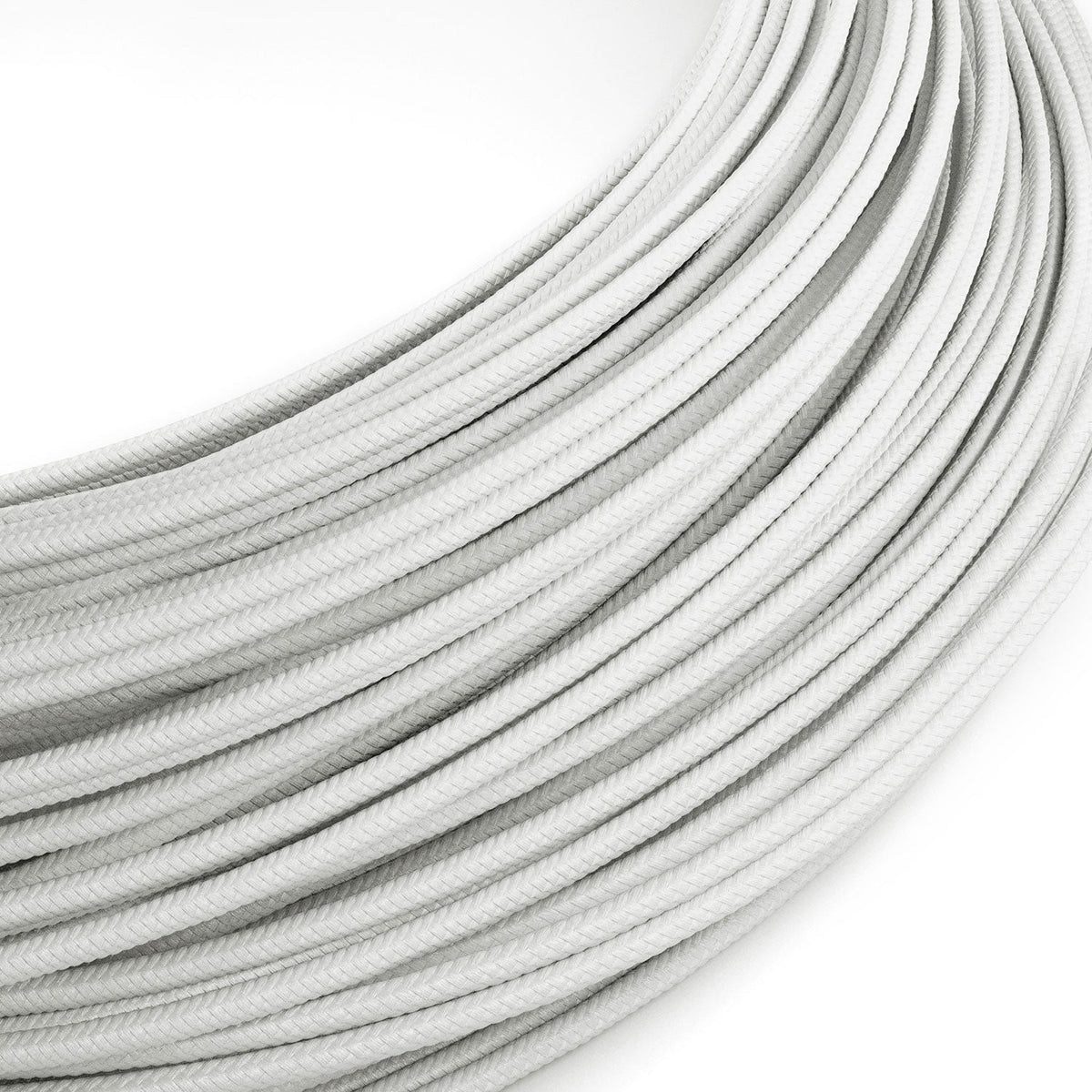 Extra-Low-Voltage-Textilkabel mit Stoffummantelung in Seidenoptik Weiß RM01