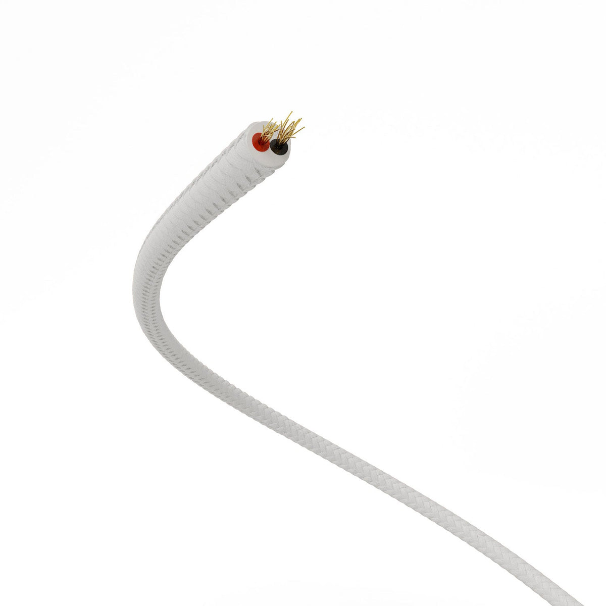 Extra-Low-Voltage-Textilkabel mit Stoffummantelung in Seidenoptik Weiß RM01 – Ansicht 3