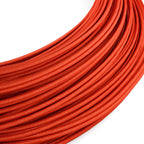 Extra-Low-Voltage-Textilkabel mit Stoffummantelung in Seidenoptik Rot RM09