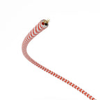 Extra-Low-Voltage-Textilkabel mit Stoffummantelung Zig Zag Weiß Rot RZ09 – Ansicht 3