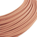 Extra-Low-Voltage-Textilkabel mit Stoffummantelung Zig Zag Weiß Orange RZ15