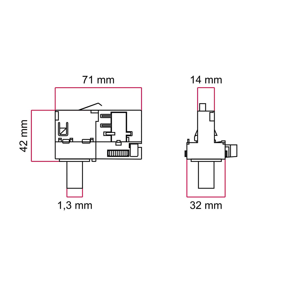 Powergear-Adapter Weiß für 3-Phasen-Schiene – für Pendelleuchte – Ansicht 4