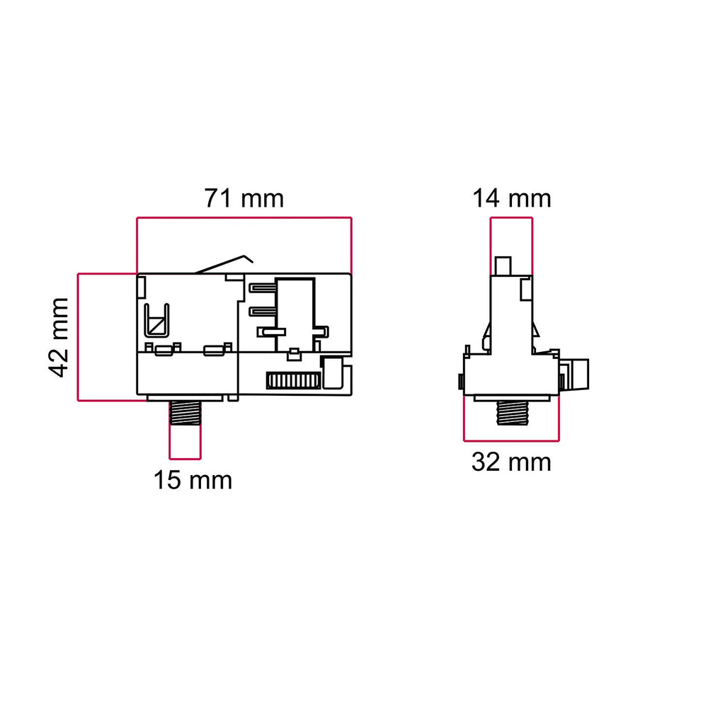 Powergear Adapter Schwarz für 3-Phasen-Schiene – zur Erweiterung oder als Gelenk – Ansicht 3