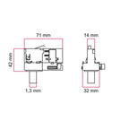 Powergear-Adapter Schwarz für 3-Phasen-Schiene – für Pendelleuchten – Ansicht 4